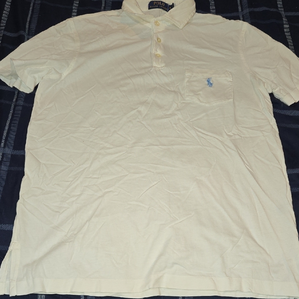 Polo by Ralph Lauren Men's Cream Polo Shirt